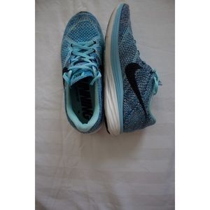 Blue Nike Flyknit Lunar 3 Training Shoes